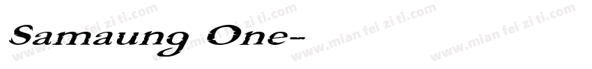Samaung One字体转换